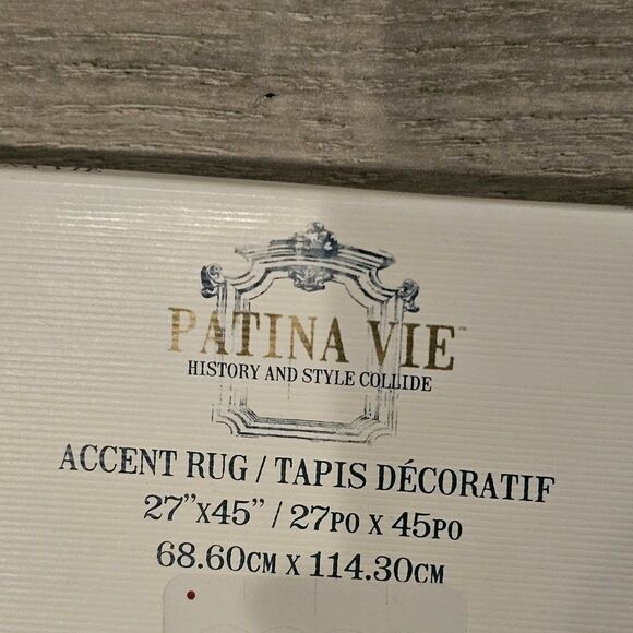 Patina Vie Decorative Interior 100% Cotton Accent Rug Black And Yellow 27"x45" - Picture 12 of 15